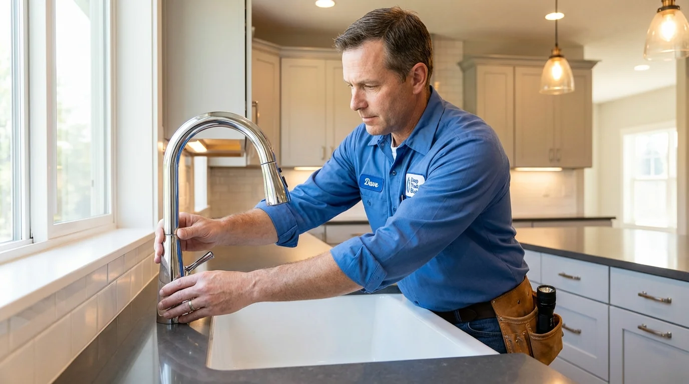 Kitchen faucet installation by Johns Plumbing LLC in Stedman